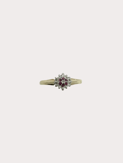 9ct Ruby And Diamond Ring