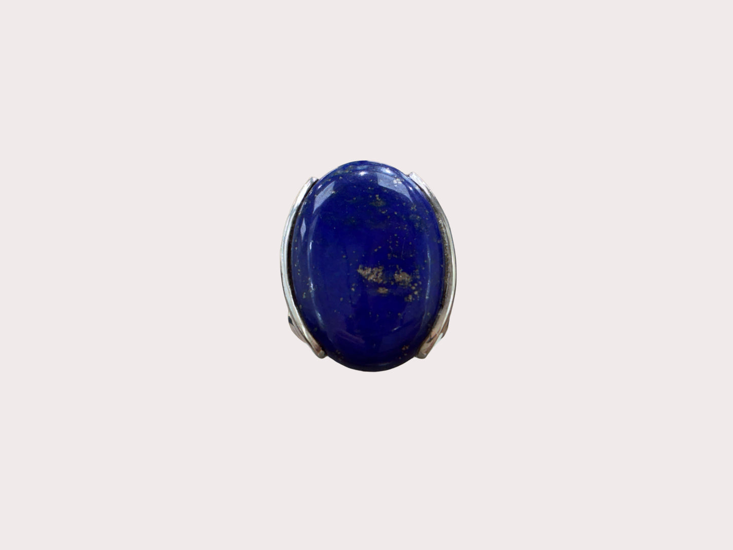 Sterling Silver Heavy Lapis Ring