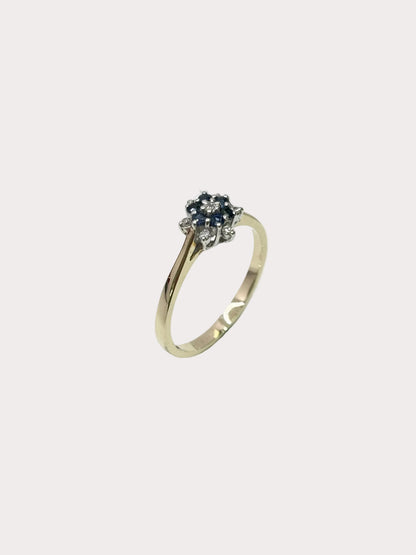9ct Sapphire And Diamond Ring