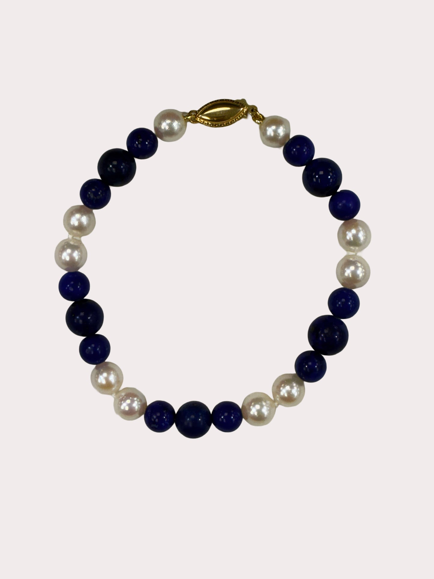 Lapis Lazuli And Pearl Bracelet