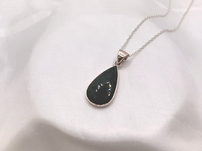 Sterling Silver Aventurine Teardrop Pendant