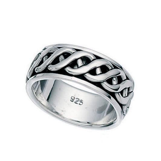 Sterling Silver 8mm Celtic Spinner Ring