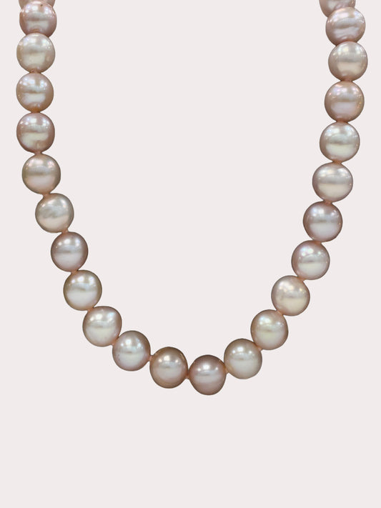 Sterling Silver Lavender Freshwater Pearl Necklace