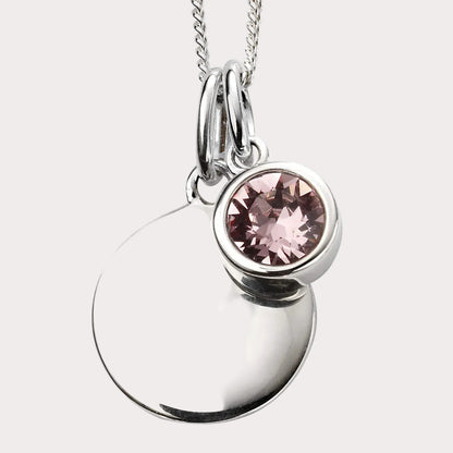 Sterling Silver Crystal Pendant