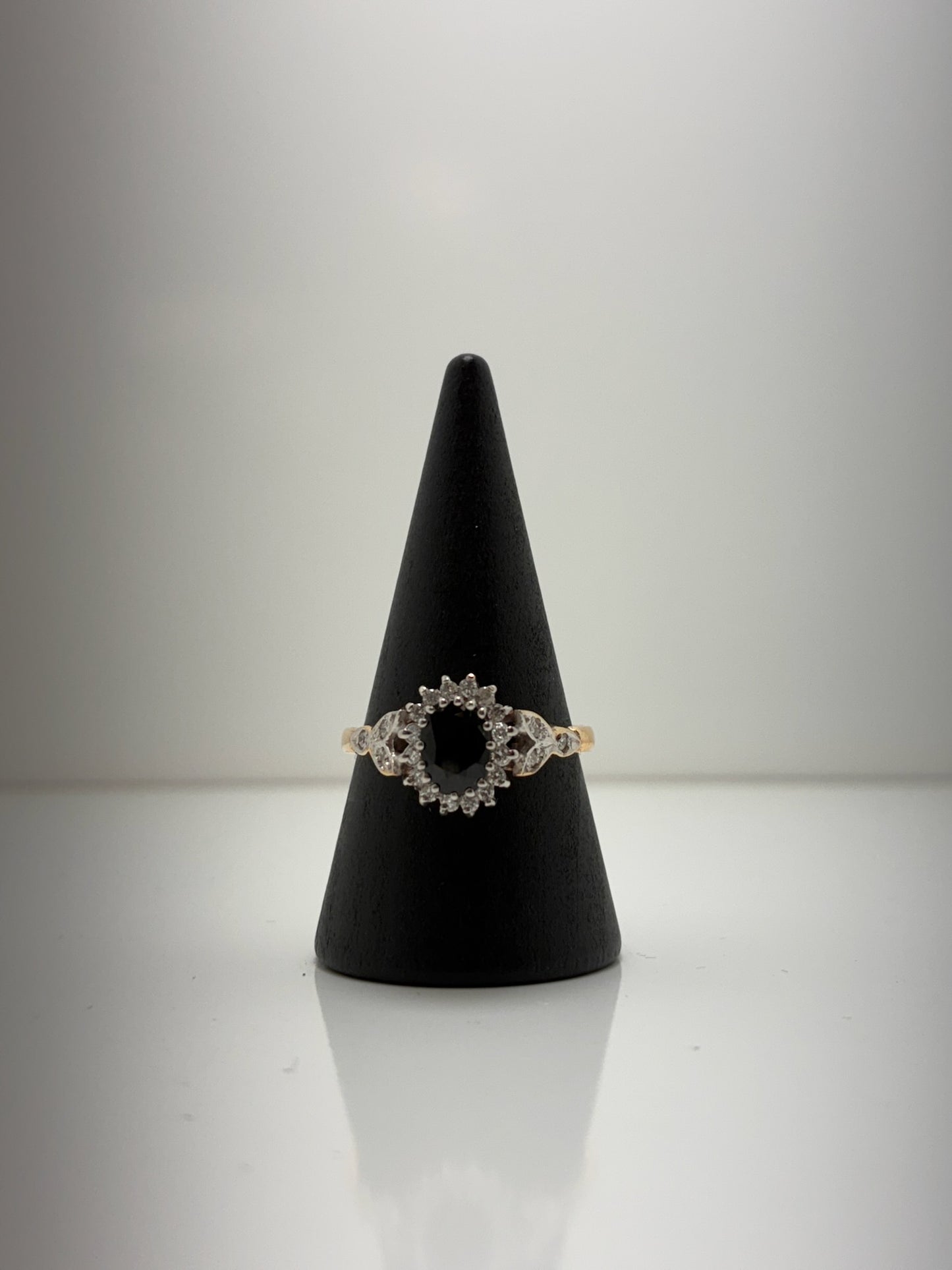 9ct Rhodalite Garnet and Diamond Ring