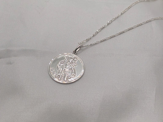 Sterling Silver 21mm St Christopher Pendant
