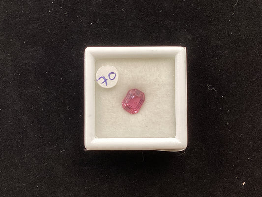 MRJ5289 Emerald Cut Pink Tourmaline6.6 x 5mm 0.82ct