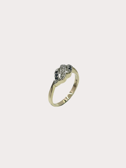 9ct Sapphire And Diamond Ring