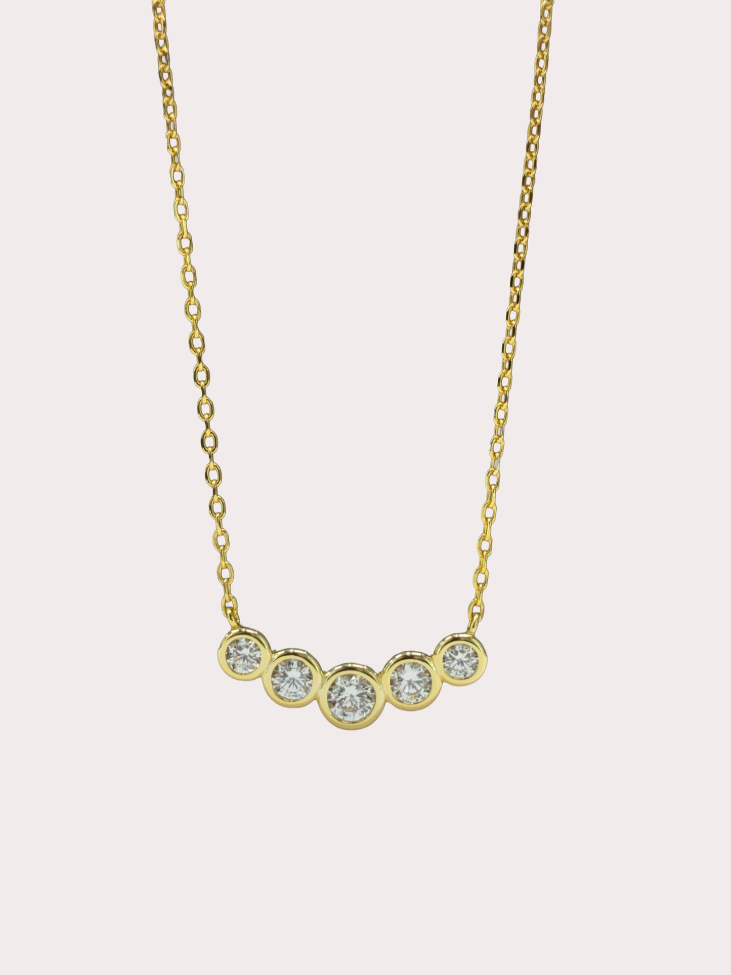 Sterling Silver Gold Plated Curved Bubble Pendant