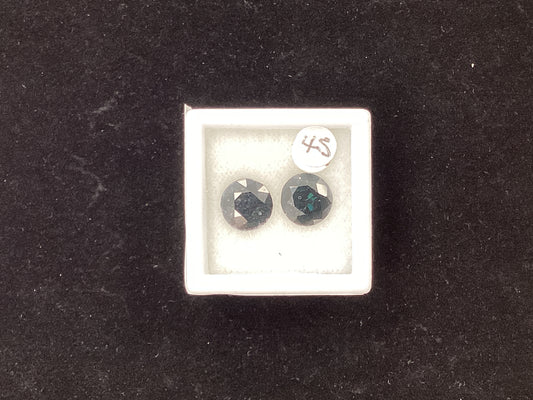Pair Round Blue Sapphire B68