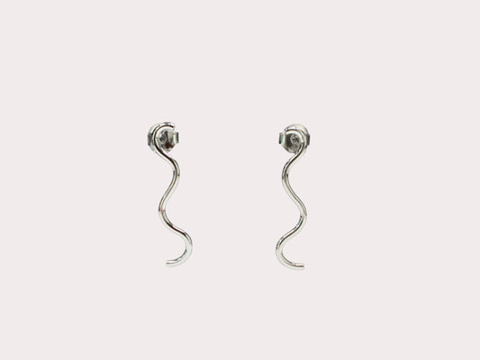 Sterling Silver Squiggle Earrings