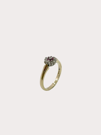 9ct Ruby And Diamond Ring