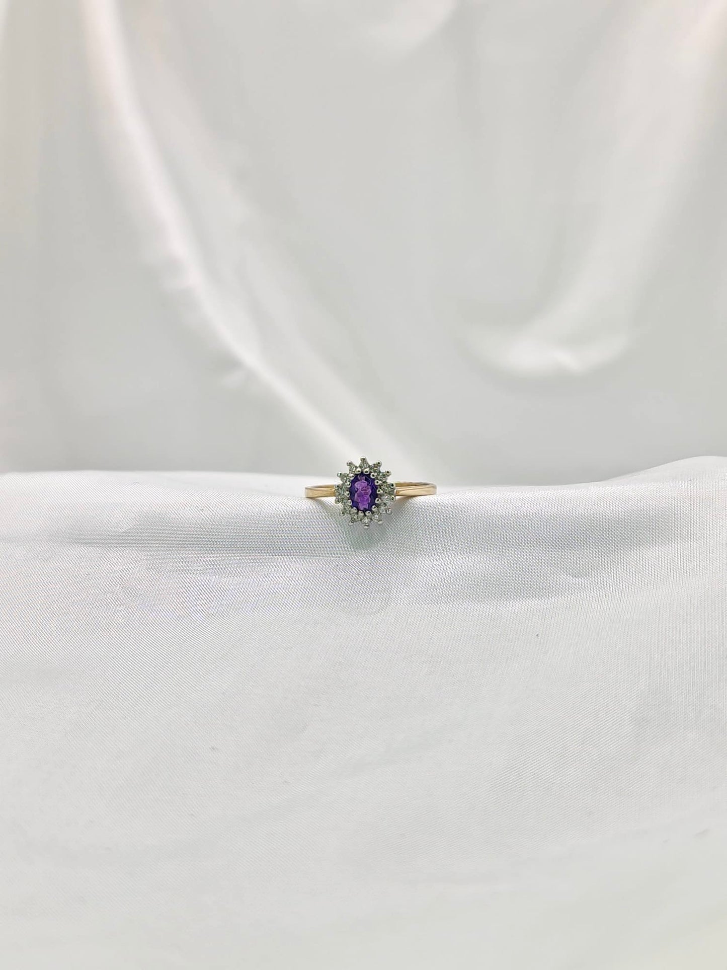 9ct Amethyst And Diamond Ring 04