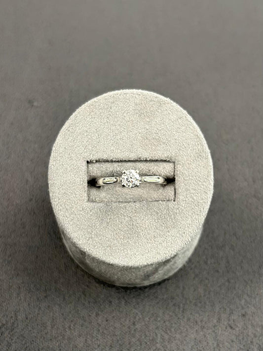 Platinum Diamond Solitaire GIA 0.34 E VS1