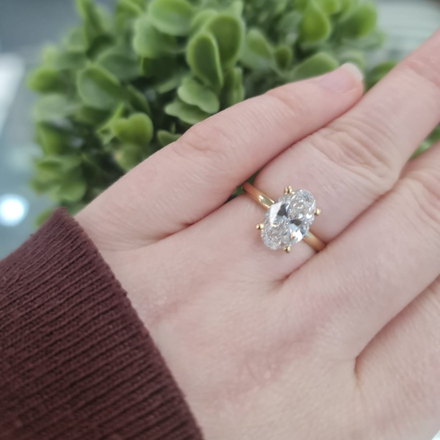 18ct Yellow Gold, Lab Grown Diamond Ring