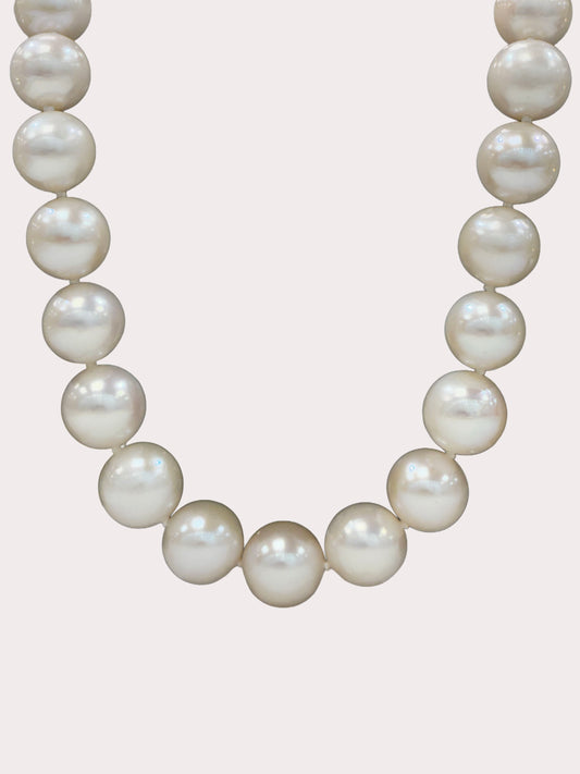 Sterling Silver 10mm Freshwater Pearl Necklace