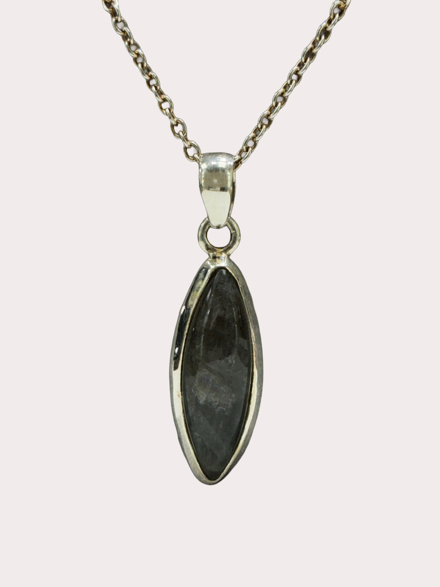 Sterling Silver Marquise Labrodorite Pendant