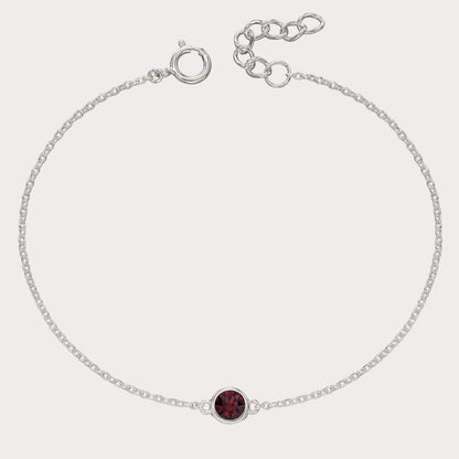 Sterling Silver Crystal Bracelet
