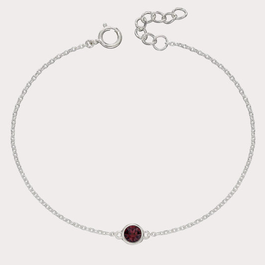 Sterling Silver Crystal Bracelet