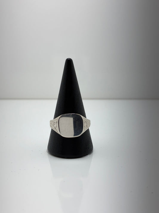 Sterling Silver Cushion Singet Ring