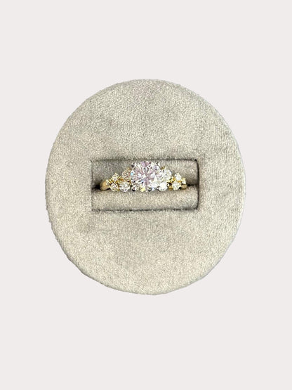 18ct Yellow Gold and Platinum, Lab Diamond Ring