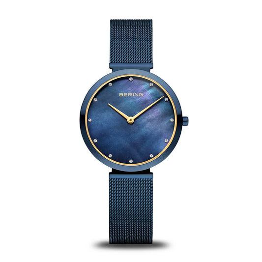 Bering Time Womens Blue MOP Watch