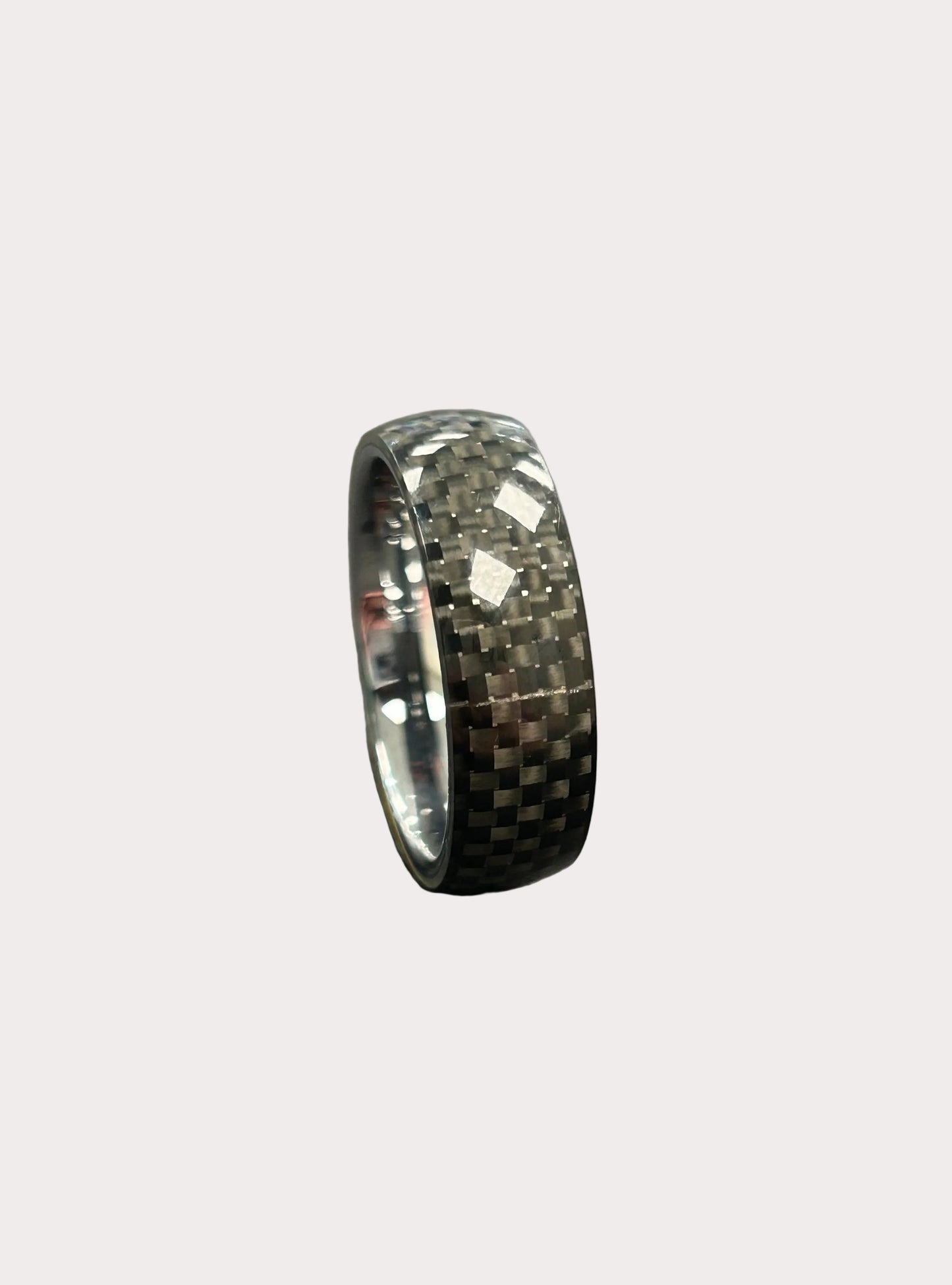 Tungsten and Black Carbon Gloss Ring