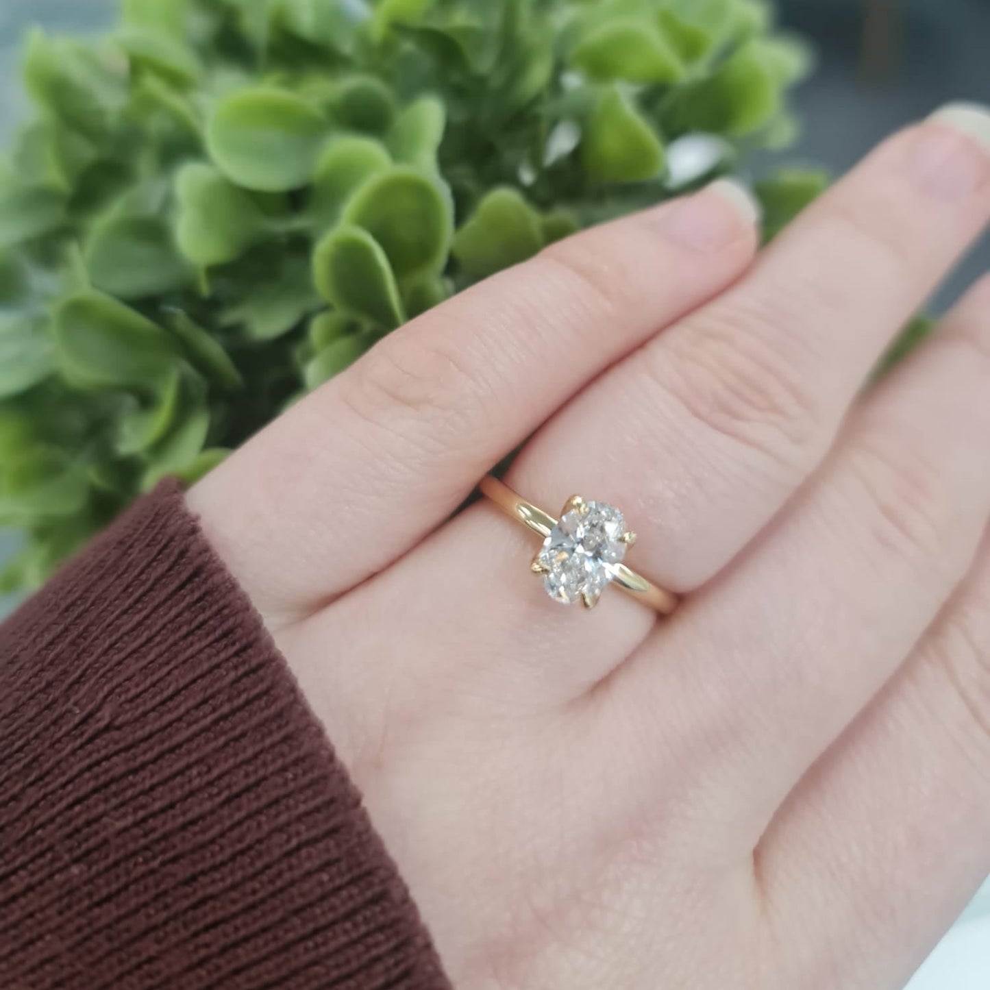 18ct Yellow Gold, Lab Grown Diamond Ring