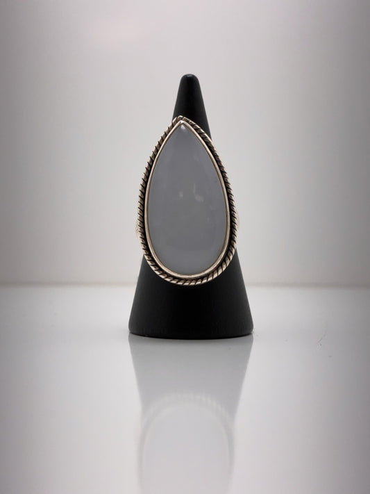 Sterling Silver Heavy Moonstone Ring 9.94