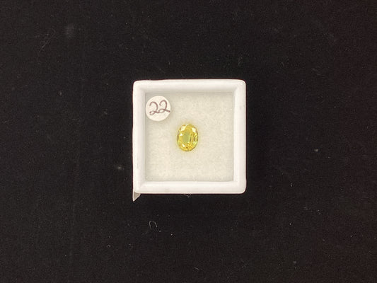 Yellow Oval Sapphire Y19 6.8 x 7.0mm 2.18ct
