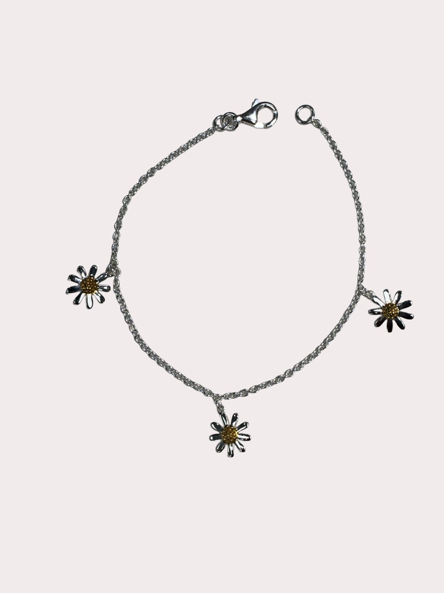 Sterling Silver Daisy Bracelet