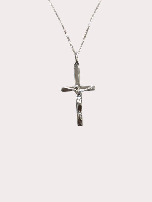 Sterling Silver 37mm Crucifix