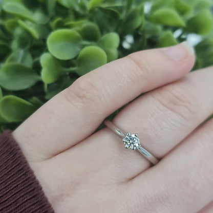 Platinum Diamond Solitaire GIA 0.27 F SI1