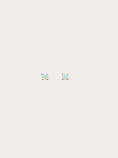 9ct White Gold Studs