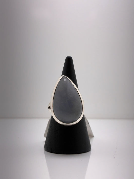 Sterling Silver Heavy Angelite Ring