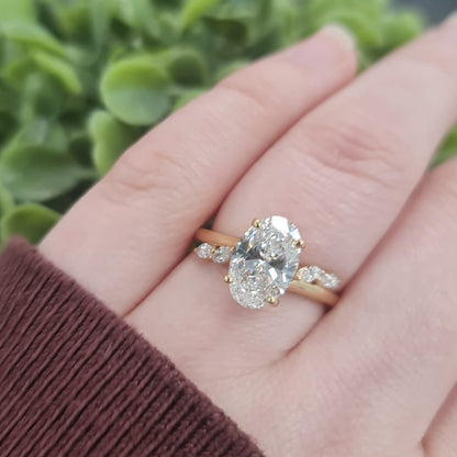 18ct Yellow Gold, Lab Diamond Ring