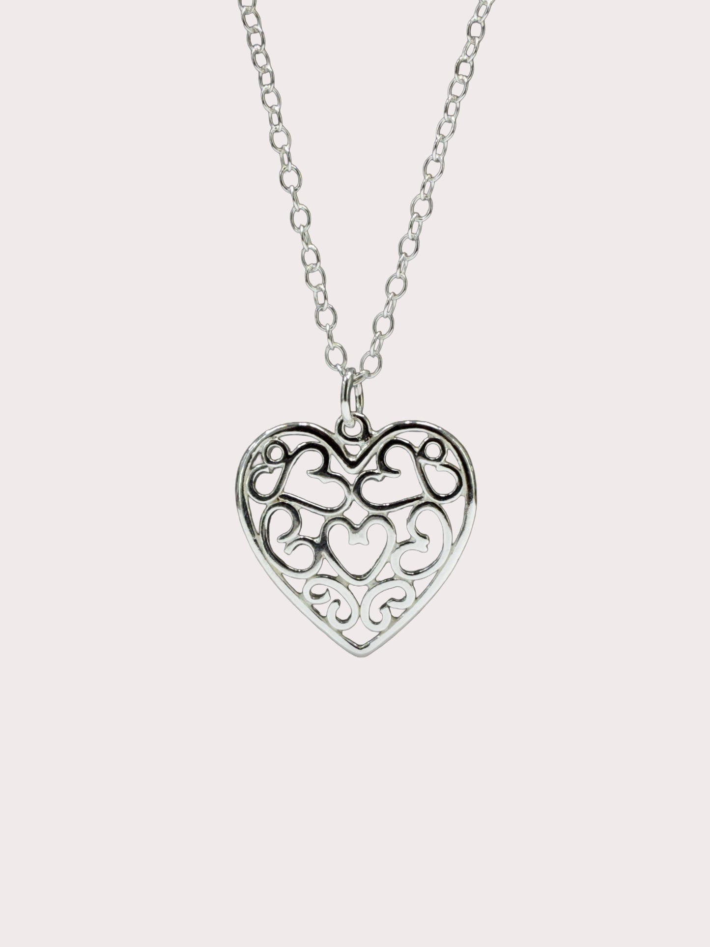Sterling Silver Filagree Heart Pendant