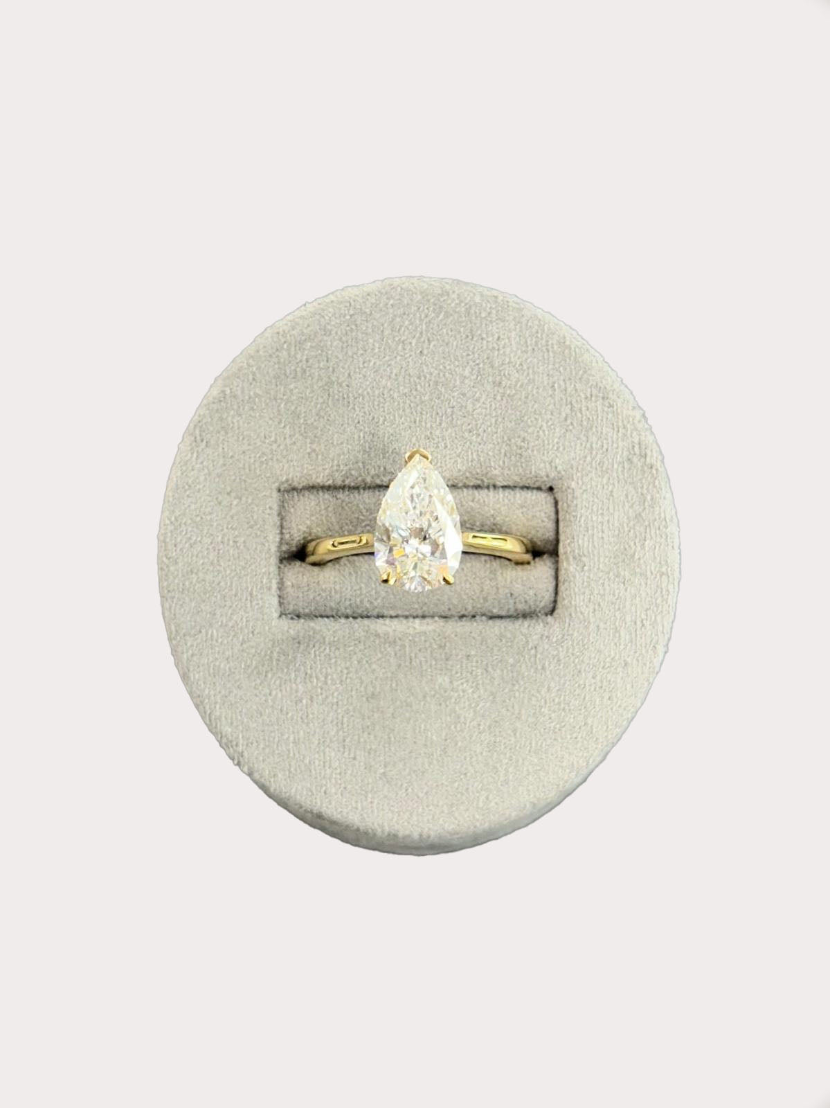 18ct Yellow Gold, Lab Grown Diamond Ring
