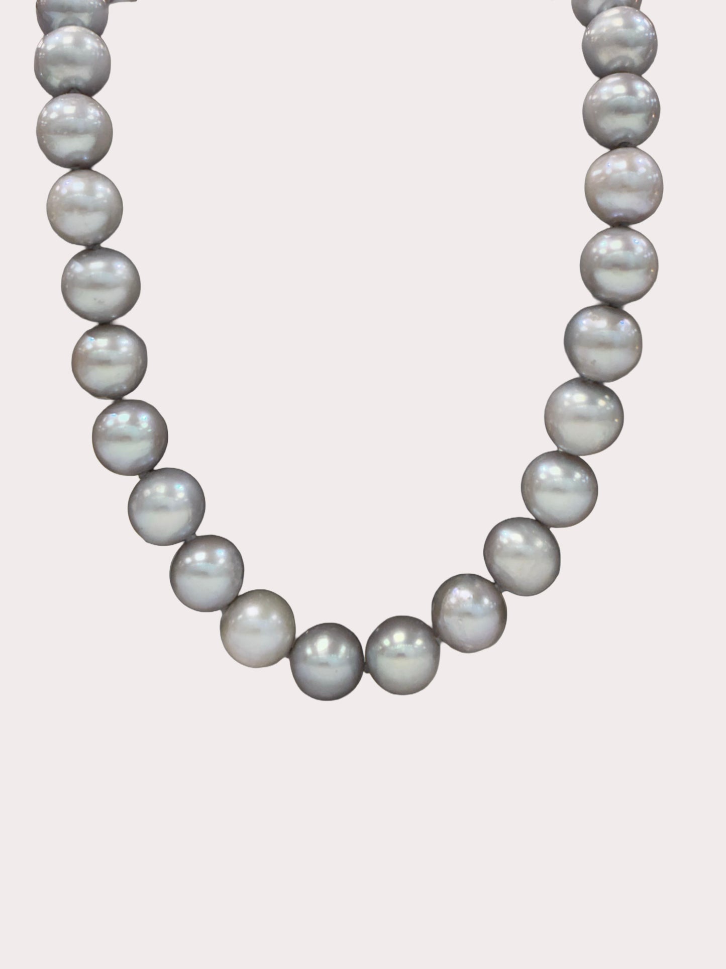 Sterling Silver Grey Freshwater Pearl Necklace