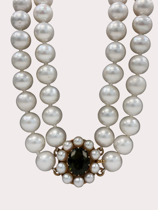 9ct 2 Row Freshwater Pearl Necklace