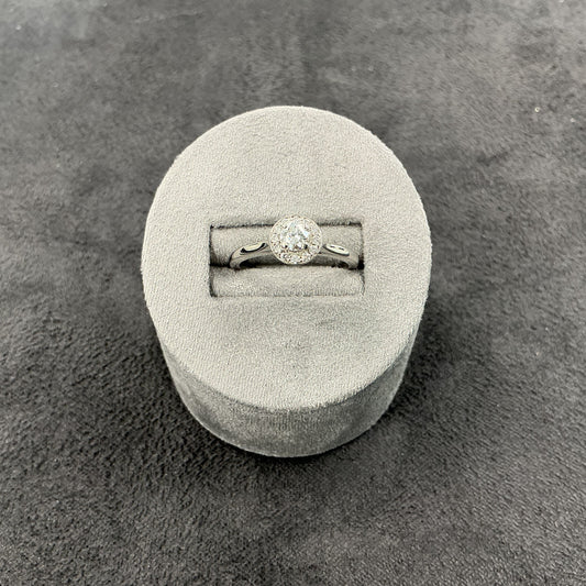 Platinum Diamond Halo GIA 0.24 F VS1