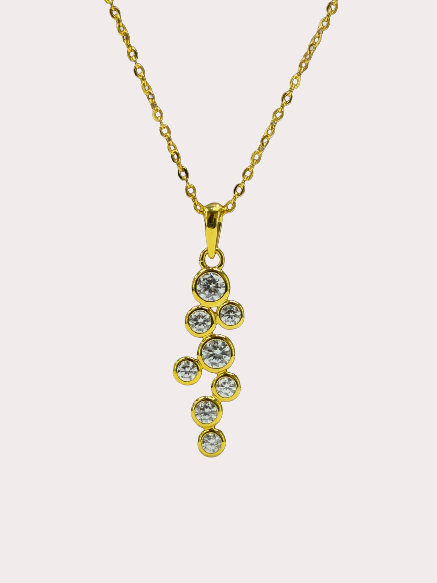 Sterling Silver Yellow Gold Plated 8 Bubble Pendant