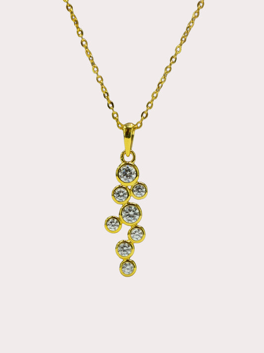 Sterling Silver Yellow Gold Plated 8 Bubble Pendant
