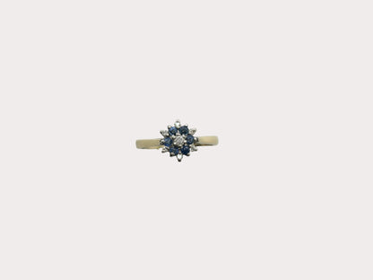 9ct Sapphire and Diamond Ring