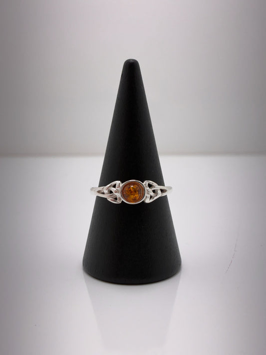 Sterling Silver Amber Ring