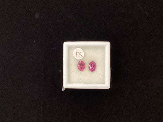 Pair Oval Pink Sapphire P42 6.0 x 4.5mm 1.37ct