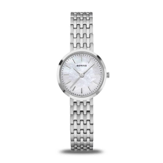 Bering Time Womens Silver and MOP Watch
