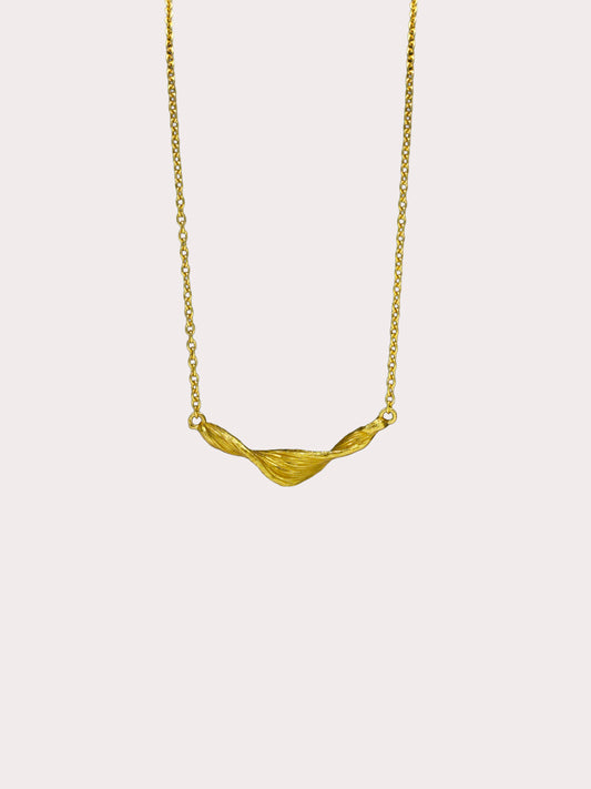 Sterling Silver 24ct Gold Plated Twist Necklace
