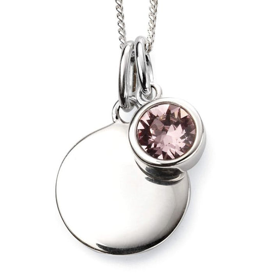 Sterling Silver June Crytsal Pendant