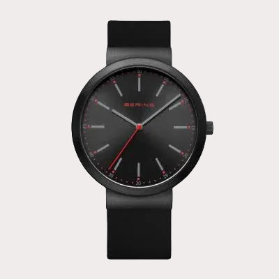 BERING Men's Black & Red Watch
